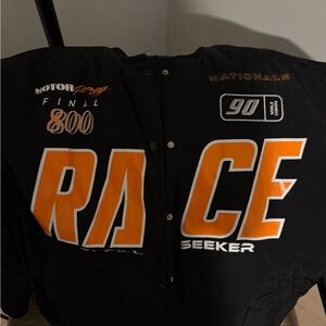 H&M Black and Orange Bomber Jacket